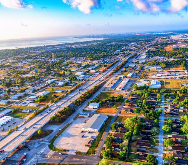 aerial view image of La Porte, TX